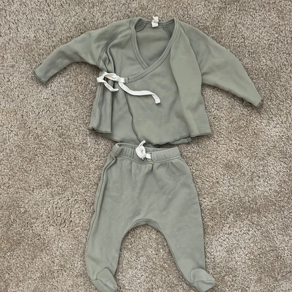 Quincy Mae green matching set